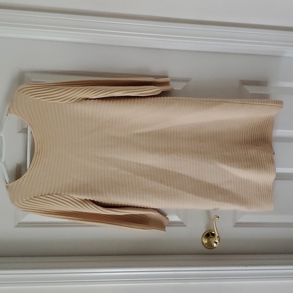 Loeffler Randall Beige Merino Wool Knit Cardigan Size S - Picture 6 of 15